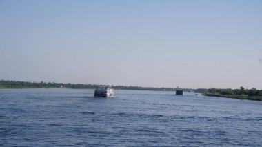 Nile, Egypt, July, 12, 2022: River cruise for tourism on the Nile river in Egypt