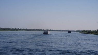 Nile, Egypt, July, 12, 2022: River cruise for tourism on the Nile river in Egypt