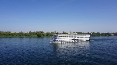 Nile, Egypt, July, 12, 2022: River cruise for tourism on the Nile river in Egypt