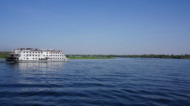 Nile, Egypt, July, 12, 2022: River cruise for tourism on the Nile river in Egypt