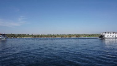 Nile, Egypt, July, 12, 2022: River cruise for tourism on the Nile river in Egypt