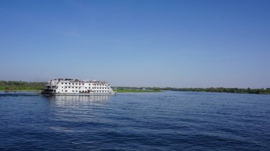 Nile, Egypt, July, 12, 2022: River cruise for tourism on the Nile river in Egypt