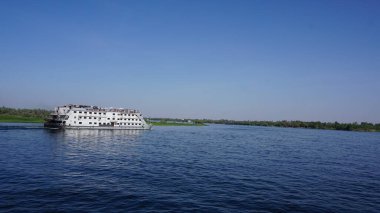 Nile, Egypt, July, 12, 2022: River cruise for tourism on the Nile river in Egypt