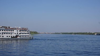 Nile, Egypt, July, 12, 2022: River cruise for tourism on the Nile river in Egypt