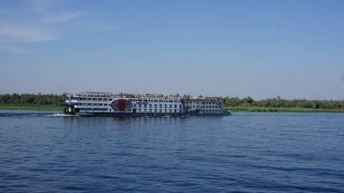 Nile, Egypt, July, 12, 2022: River cruise for tourism on the Nile river in Egypt