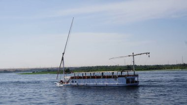 Nile, Egypt, July, 12, 2022: River cruise for tourism on the Nile river in Egypt