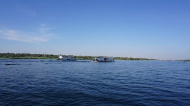 Nile, Egypt, July, 12, 2022: River cruise for tourism on the Nile river in Egypt