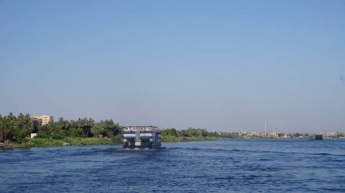 Nile, Egypt, July, 12, 2022: River cruise for tourism on the Nile river in Egypt