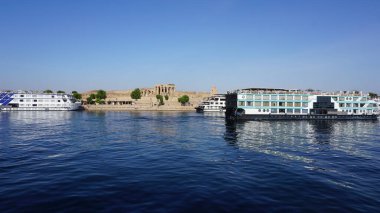 Nile, Egypt, July, 12, 2022: River cruise for tourism on the Nile river in Egypt