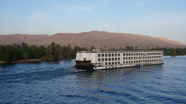 Nile, Egypt, July, 12, 2022: River cruise for tourism on the Nile river in Egypt