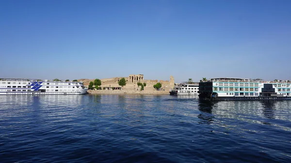 Nile, Egypt, July, 12, 2022: River cruise for tourism on the Nile river in Egypt