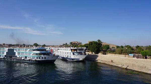 Nile, Egypt, July, 12, 2022: River cruise for tourism on the Nile river in Egypt