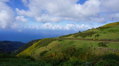 Portekiz 'in Madeira adasının kuzeyindeki manzaralar