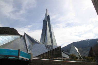 Escaldes, Andorra, April, 11, 2022: Caldea thermal center in the Principality of Andorra