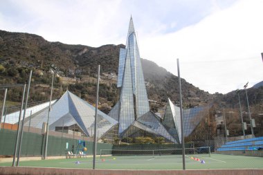 Escaldes, Andorra, April, 11, 2022: Caldea thermal center in the Principality of Andorra