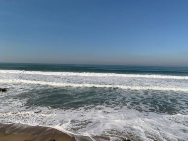 Landscape of the coast and the beaches of Anglet and Baiona
