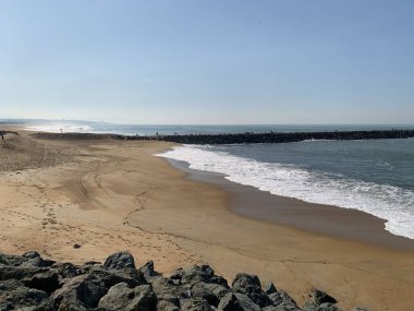 Landscape of the coast and the beaches of Anglet and Baiona