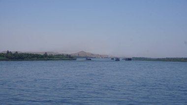Views of the Nile River between Edfu and Kom Ombo in Egypt
