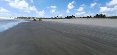 Natal, Rio Grande do Norte 'deki Genipabu plajının manzarası, kumsal parkıyla ünlüdür.
