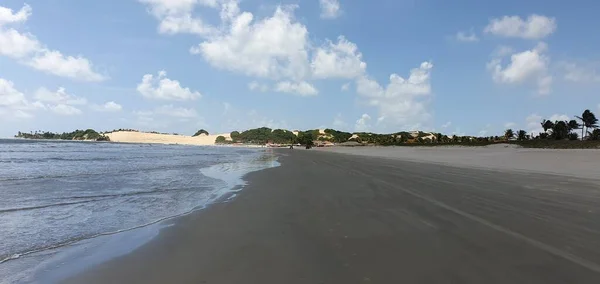 Τοπίο Της Παραλίας Genipabu Στο Νατάλ Rio Grande Norte Διάσημο — Φωτογραφία Αρχείου