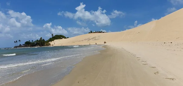 Krajobraz Plaży Genipabu Natal Rio Grande Norte Słynie Wydmy Parku — Zdjęcie stockowe
