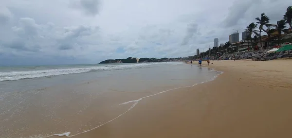 Пейзаж Пляжа Пунта Негра Морро Карека Натале Риу Гранди Норте — стоковое фото