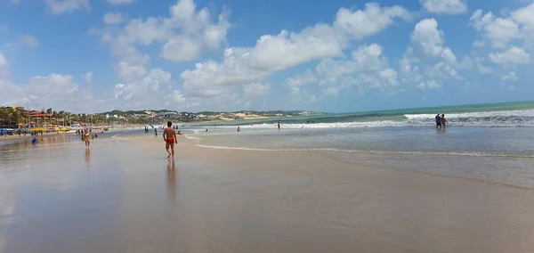 Пейзаж Пляжа Пунта Негра Натале Риу Гранди Норте Бразилия Солнечную — стоковое фото