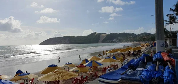 プンタ ネグラ ビーチ ナタール グランデ ノルテ ブラジル 2023 カレカで有名なナタールのプンタ ネグラ — ストック写真