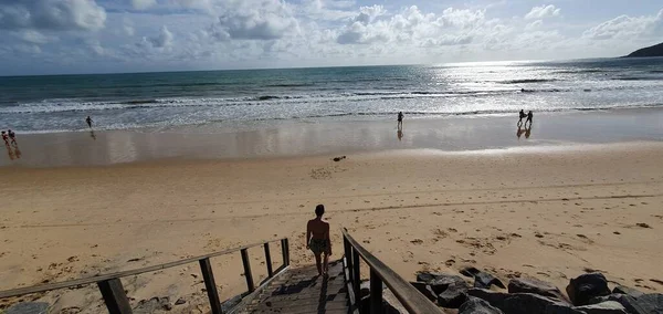 stock image Punta Negra Beach, Natal, Rio Grande do Norte, Brazil, May, 05, 2023: Sunrise landscape of Punta Negra Beach in Natal famous for the Morro de Careca,