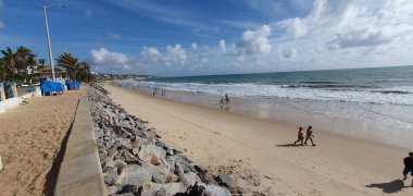 Punta Negra, Natal, Rio Grande do Norte, Brezilya, Mart, 05, 2023 Punta Negra Sahili, Natal, Rio Grande do Norte Brezilya 'da Morro do Careca ile ünlüdür.