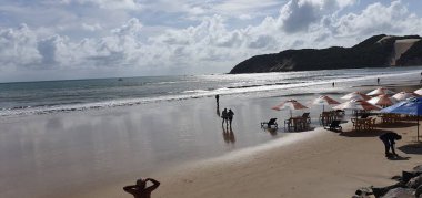 Punta Negra, Natal, Rio Grande do Norte, Brezilya, Mart, 05, 2023 Punta Negra Sahili, Natal, Rio Grande do Norte Brezilya 'da Morro do Careca ile ünlüdür.