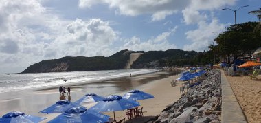 Punta Negra, Natal, Rio Grande do Norte, Brezilya, Mart, 05, 2023 Punta Negra Sahili, Natal, Rio Grande do Norte Brezilya 'da Morro do Careca ile ünlüdür.