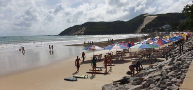 Punta Negra, Natal, Rio Grande do Norte, Brezilya, Mart, 05, 2023 Punta Negra Sahili, Natal, Rio Grande do Norte Brezilya 'da Morro do Careca ile ünlüdür.