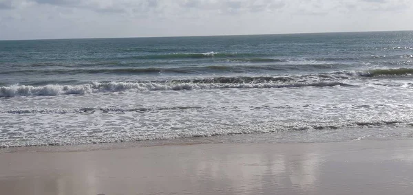 Ландшафт Пляжа Пунта Негра Известного Названием Морру Карека Натале Штат — стоковое фото