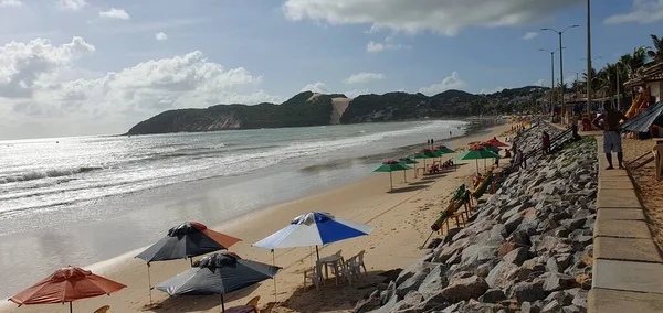 Paisaje Playa Punta Negra Famosa Por Morro Careca Natal Rio — Foto de Stock