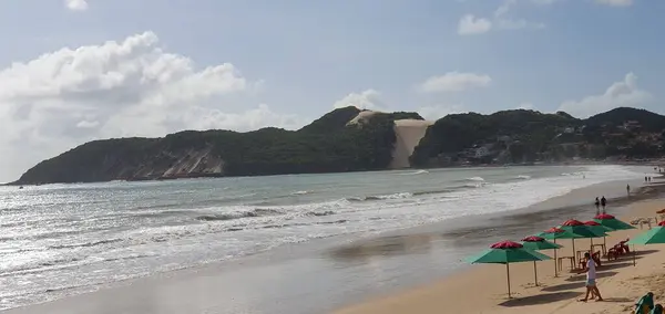 Landschap Van Punta Negra Strand Beroemd Morro Careca Natal Rio — Stockfoto