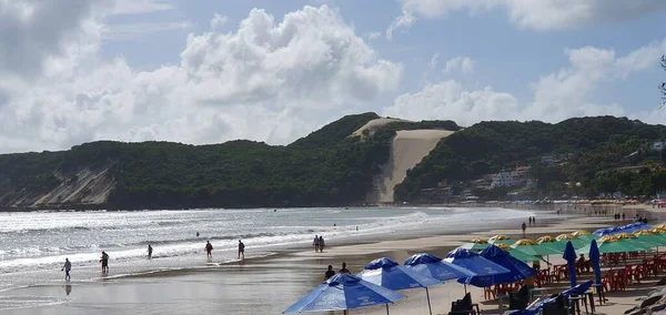 Landschap Van Punta Negra Strand Beroemd Morro Careca Natal Rio — Stockfoto