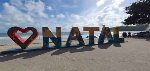 Punta Negra plajının manzarası, Natal, Rio Grande do Norte Brazil 'deki Morro do Careca ile ünlüdür.