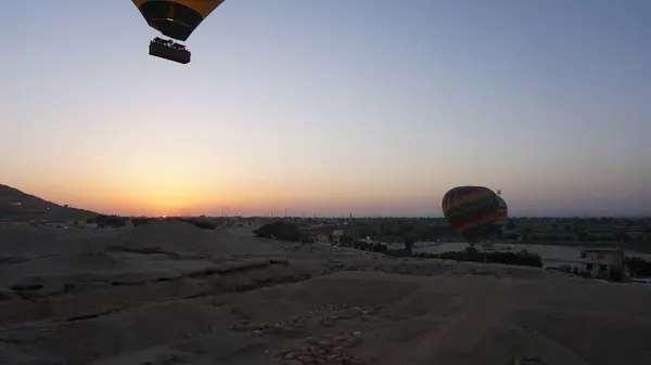 Luxor Egipt Lipiec 2022 Lot Balonem Luksorze Egipt — Zdjęcie stockowe