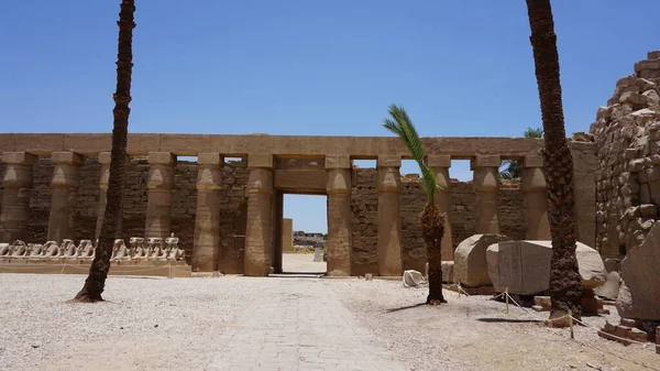 Louxor Égypte Juillet 2022 Restaurateur Archéologique Dans Temple Louxor Égypte — Photo