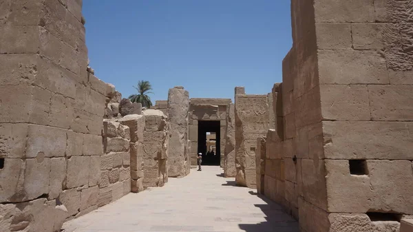 Луксор Египет Июля 2022 Года Археологический Реставратор Храме Луксора Египте — стоковое фото