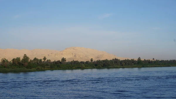 Luxor Egyiptom 2022 Július Nílus Partjainak Tájképe Luxor Közelében — Stock Fotó