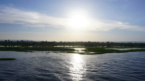 Luxor Mısır Temmuz 2022 Luxor Yakınlarındaki Nil Kıyılarının Manzarası — Stok fotoğraf