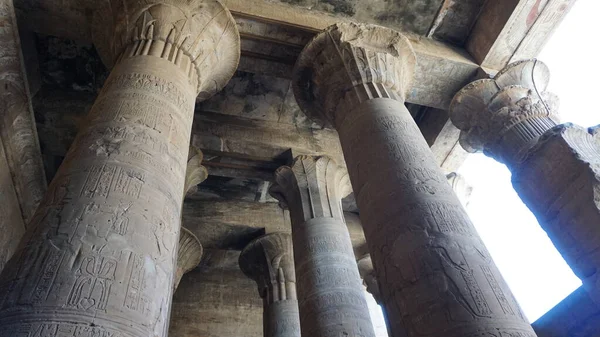 Edfu Egipt Lipiec 2022 Widok Świątynię Edfu Egipt — Zdjęcie stockowe