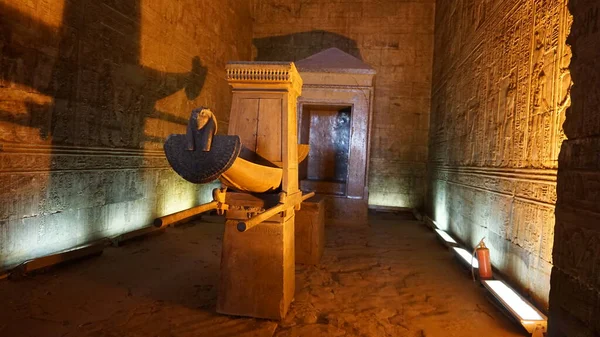 Edfu Mesir Juli 2022 Pemandangan Sebuah Kuil Edfu Mesir Stok Gambar Bebas Royalti