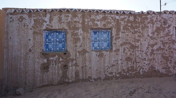 Abu Simbel Egypt Červenec 2022 Obrázky Nubijské Vesnice Při Západu — Stock fotografie