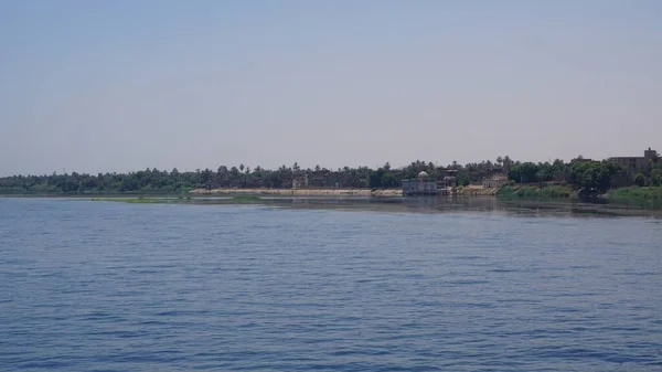 Nílus Folyó Egyiptom 2022 Július Nílus Folyó Tája Edfu Kom — Stock Fotó