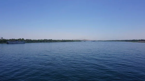 Fiume Nilo Egitto Luglio 2022 Paesaggio Del Fiume Nilo Tra — Foto Stock