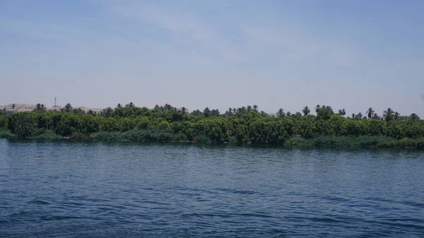 Río Nilo Egipto Julio 2022 Paisaje Del Río Nilo Entre — Foto de Stock