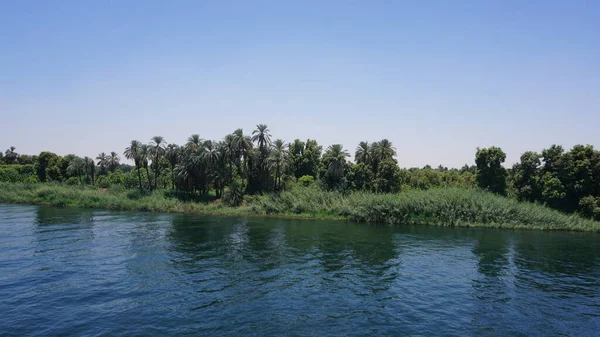 Ніл Єгипет Липень 2022 Пейзаж Річки Ніл Між Едфу Ком — стокове фото